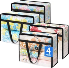 Under Bed Storage Organizer Bags Waterproof Foldable Clothes Blanket Bins 40L