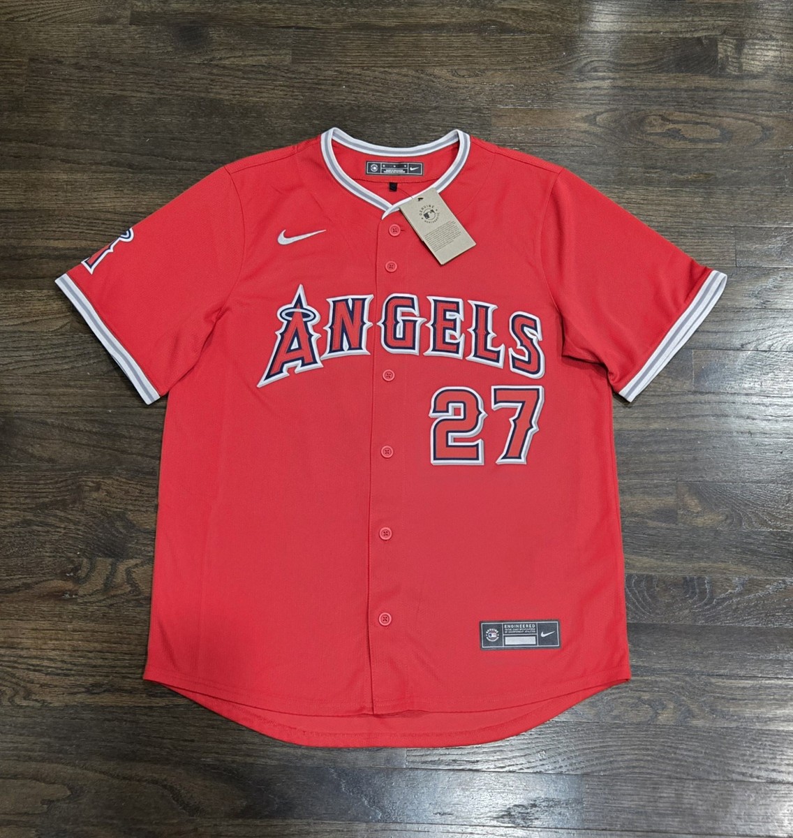 Authentic Men's Sz M MLB Nike Limited Mike Trout Anaheim Angels