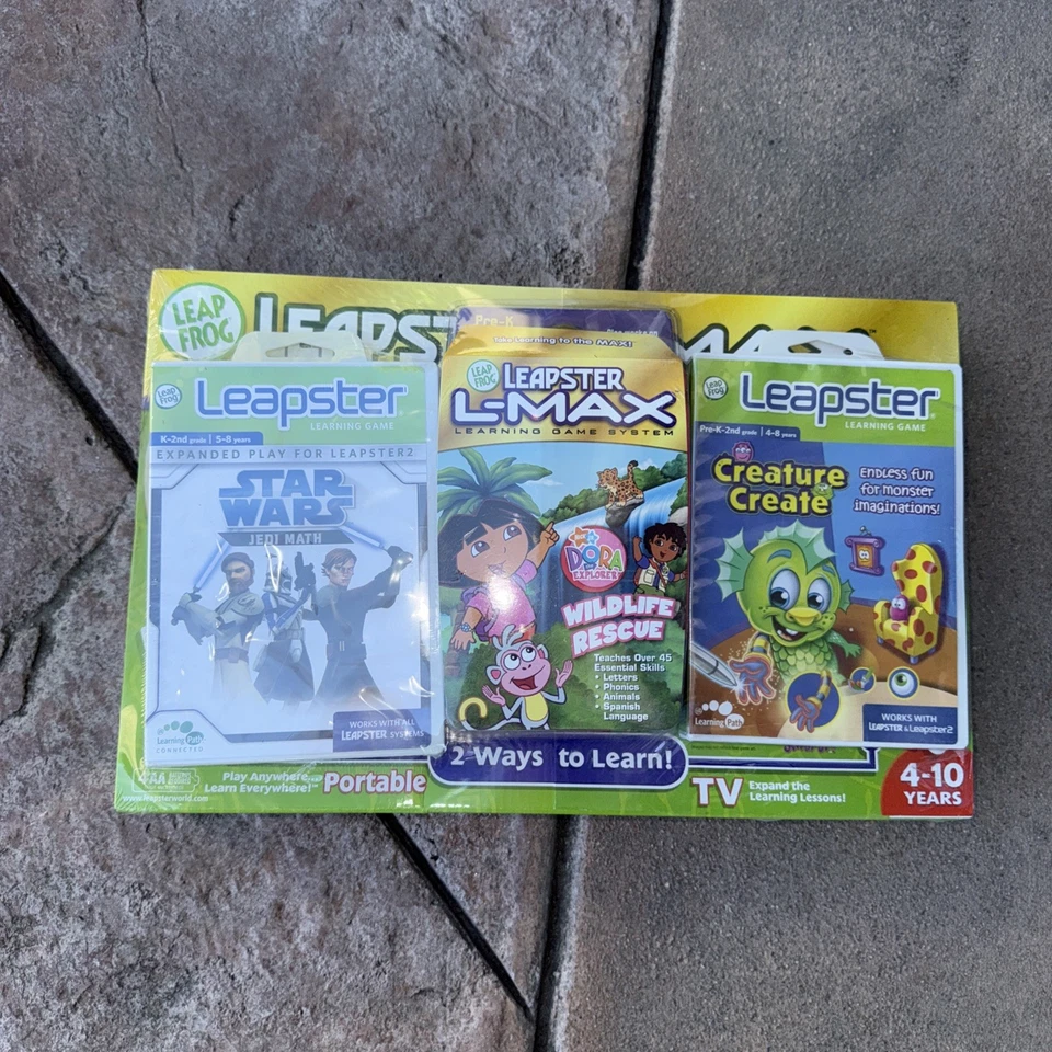 Leapfrog LEAPSTER L-MAX Sistema de Juego de Aprendizaje Portátil ¡con 3 juegos! Foto 4 de 4