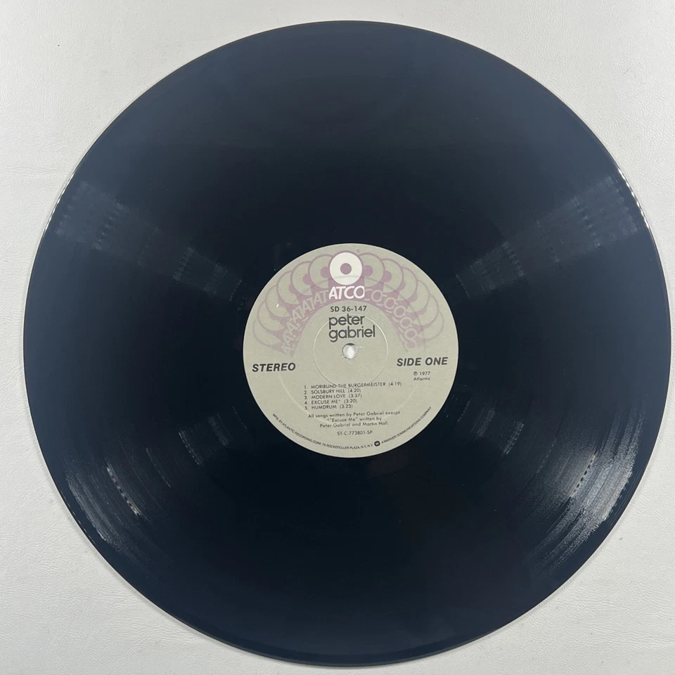 Peter Gabriel -Self Titled LP ATCO SD 36-147 EX 1977 Solsbury Hill Prog Rock - Image 4 of 4