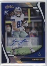 2021 Panini Absolute Rookies Spectrum Blue Signatures 9/50 Simi Fehoko Auto tj1