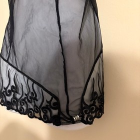 Shirley of Hollywood Vintage Lace Black Chemise Lingerie L
