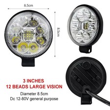 3 Inch Round LED Spot Light for Car For Truck Reverse Light Wide Voltage Range
