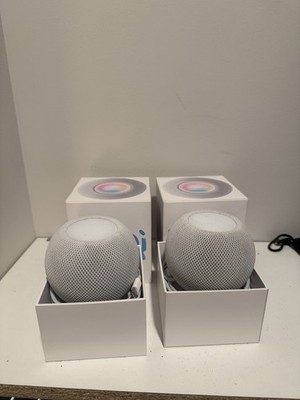 Two Apple HomePod Mini Smart Speaker Siri, WiFi, Bluetooth, White