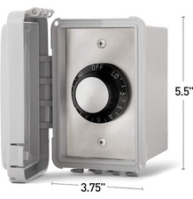 Infratech Single Inf Input Regulator Flush Mount Control Wweatherproof Cover