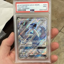 Pokemon TCG 2018 S&M Lost Thunder Lugia GX Full Art Holo 207/214 PSA 9 on eBay