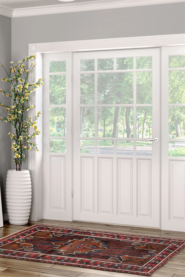 Alfombra oriental tradicional vintage anudada a mano de 3'5" x 6'6" alfombra de lana Foto 2 de 4