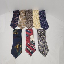 Lot Of 7x Mixed 100 Silk Designer Neck Ties - All Are USA Or ITALY Made