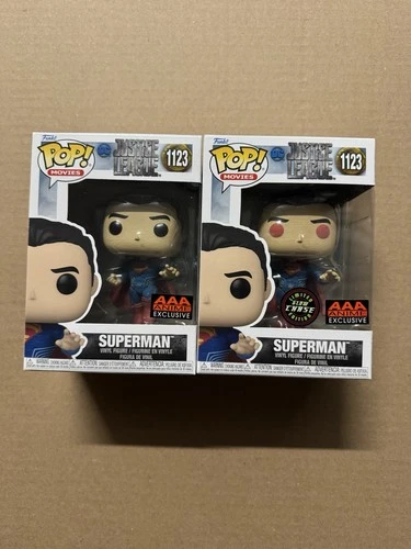 Funko POP! DC Justice League Glow Superman CHASE & Common AAA Anime #1123