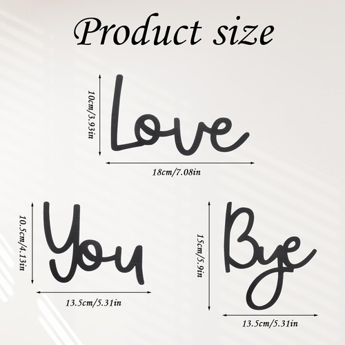Insegna Love You Bye Legno Decorazione Casa, Boho Wall Art Soggiorno Wall Decor Express - Foto 7 di 7