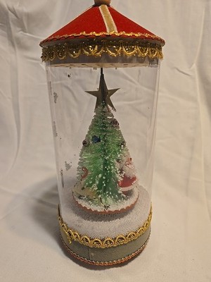 Vintage Santa Clause Mechanical Music Box  I'm Dreaming of A White Christmas