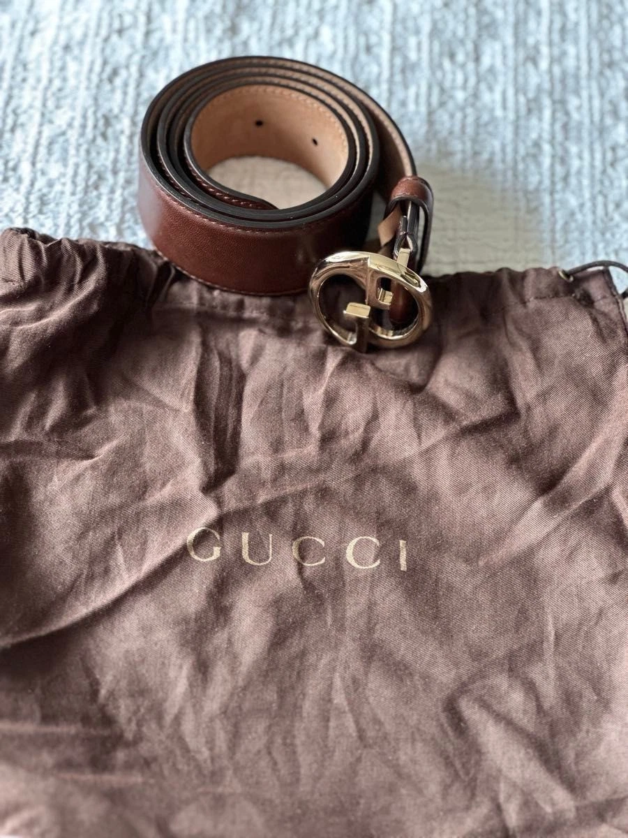 Ceinture cuir Gucci taille 80 NEUVE 016