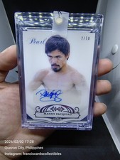 Boxing Card - MANNY PACQUIAO 2/10 - AU-MP1 (AUTOGRAPH) LEAF PEARL / YEAR 2018-19