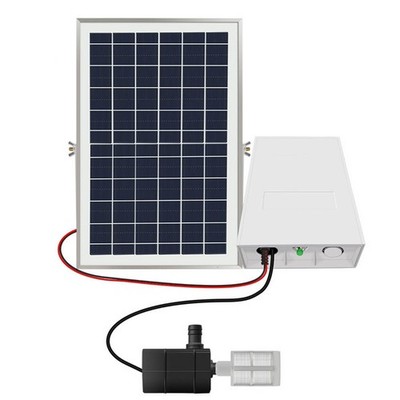 5-Gang Solar Springbrunnenpumpe 9V 6W 10W mit Batteriespeicher für Gartenteich