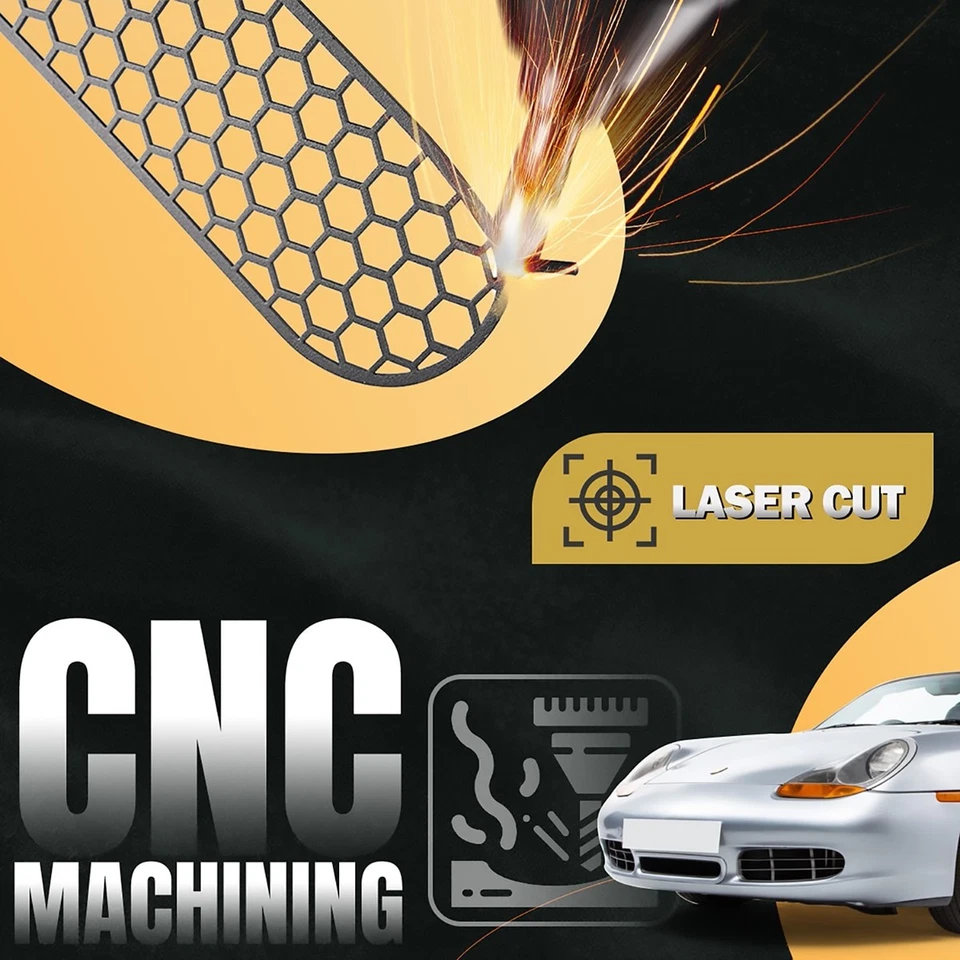 Front Grill Guard + Side Intake Mesh Grille For Porsche Boxster 986 1997-2002 - Image 3 of 4