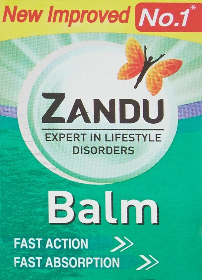 ZANDU BALM - Headache Migraine Body Pains Cold Relief 9ML Massage Aroma