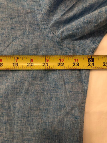 Report Collection Linen Blend Button Down Short Sleeve Shirt Men's Size XL New - Picture 5 of 6