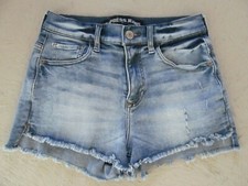 Express Jean Shorts Ultimate Stretch Frayed High Rise Shortie Size 2