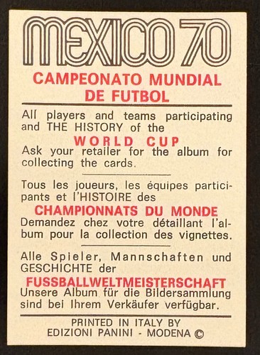 PANINI WORLD CUP 1970 CZERWONY/CZARNY - WYBIERZ SWOJE KARTY - Zdjęcie 78 z 348