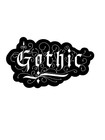 Gothic Sticker (3 Inch) Line Art Minimal Gothic Sketch Grunge