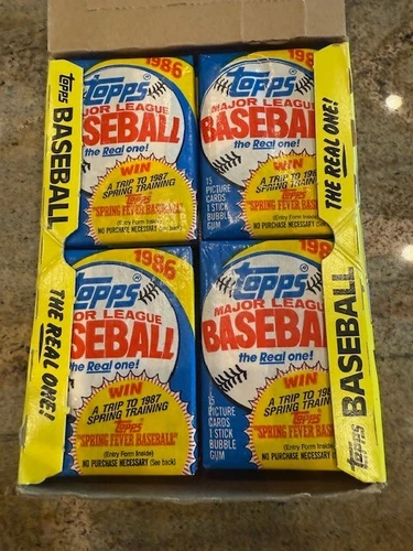 1986 Topps Baseball Box 36 Unopened Factory Sealed Packs