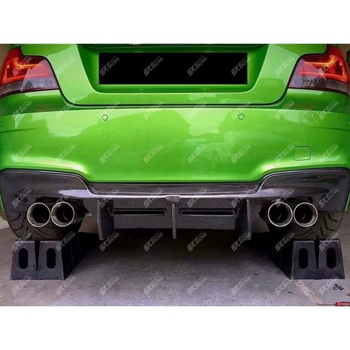 Alerón labial difusor parachoques trasero fibra carbono real cupé BMW 1M E82 2011 cupé - Imagen 6 de 14
