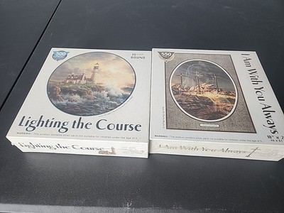 Lot of Puzzles 500 Plus Pieces I am With You Always Lighting The Course Round K5