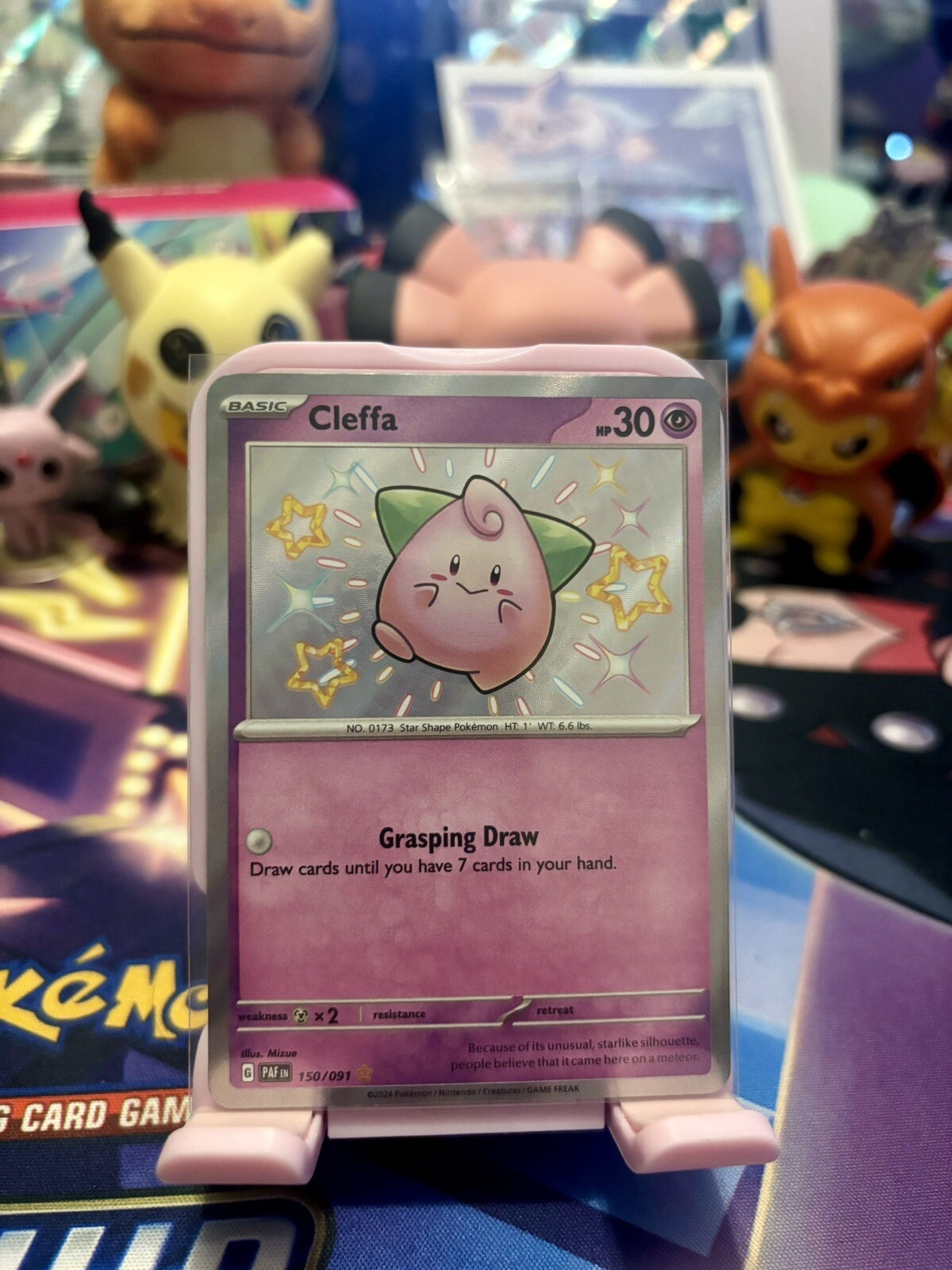 Pokémon TCG Cleffa Scarlet & Violet: Paldean Fates 150/091 Holo Shiny Rare