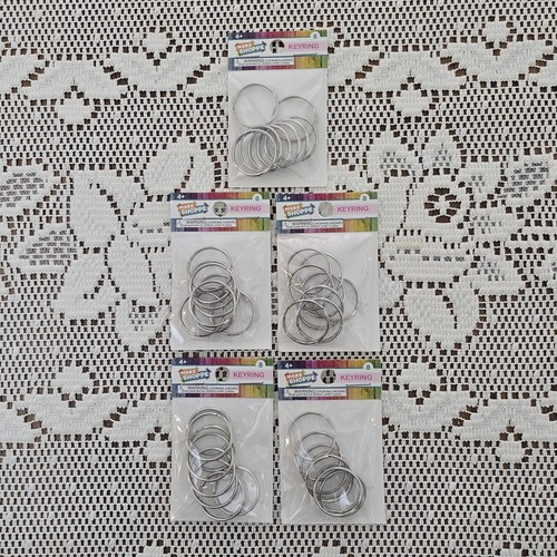 Neu 40 Stck. Silberfarbene Geteilte Schlüsselringe Handarbeit Schmuckherstellung Bastelbedarf   - Bild 1 von 5