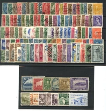 CANADA - LOT/42909A - SET OF 120 DIFFERENT USED STAMPS