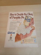 Reddi wip Real Cream Pumpkin Pie 1955 Vintage Print Ad Life Magazine