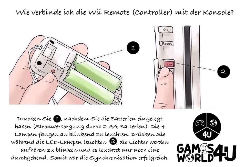 Nintendo Wii / U ORIGINAL 2 in 1 Remote Motion Plus Inside Controller & Nunchuk - Bild 4 von 4