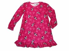 Minnie Mouse Girl's Pink Polka Dot Bows Flannel Nightgown, Gown, Size 4T
