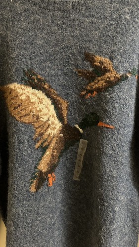 Bnwts Polo Ralph Lauren Mallard Duck Wool Crewneck Sweater Suede Elbow XXL $398 - Picture 3 of 7
