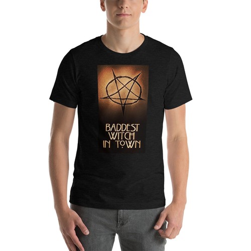 Bad witch baddest witch in town Short-Sleeve Unisex T-Shirt star pentagram - Picture 10 of 18