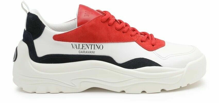 New Valentino Garavani Gumboy White And Red Women's Sneakers Size
