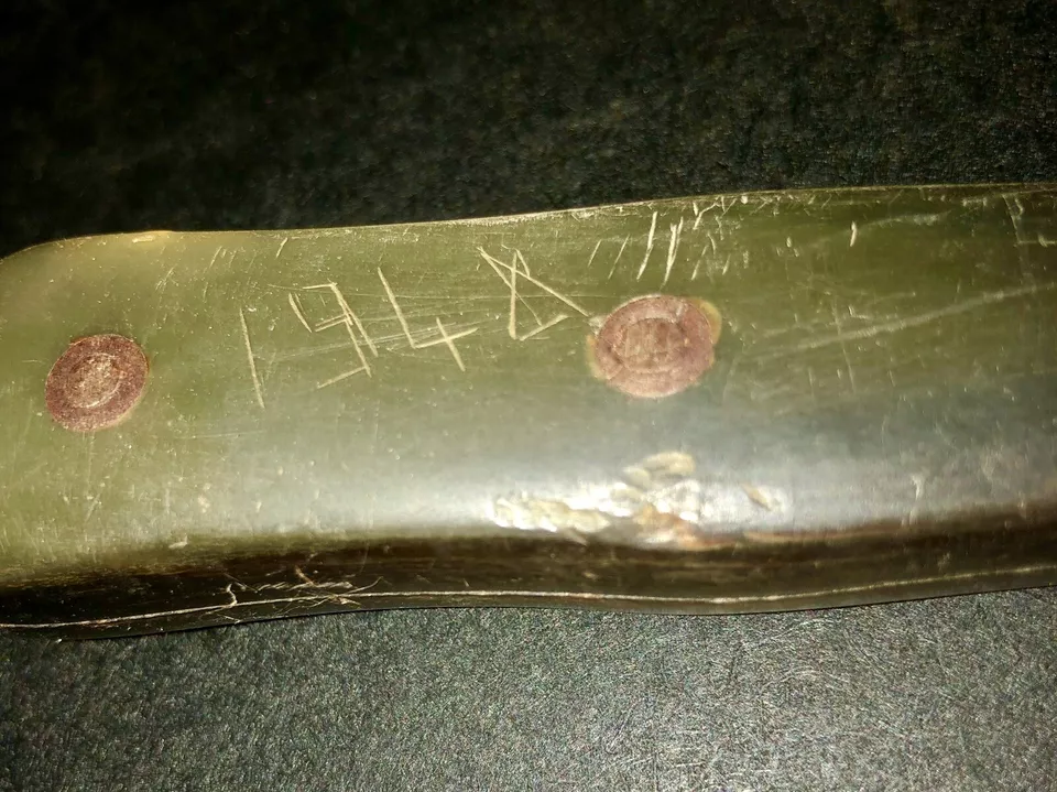 Original WW2 1940 Italian Fighting Knife Dagger Bakelite Trench Art Ground Dug - Image 2 of 4