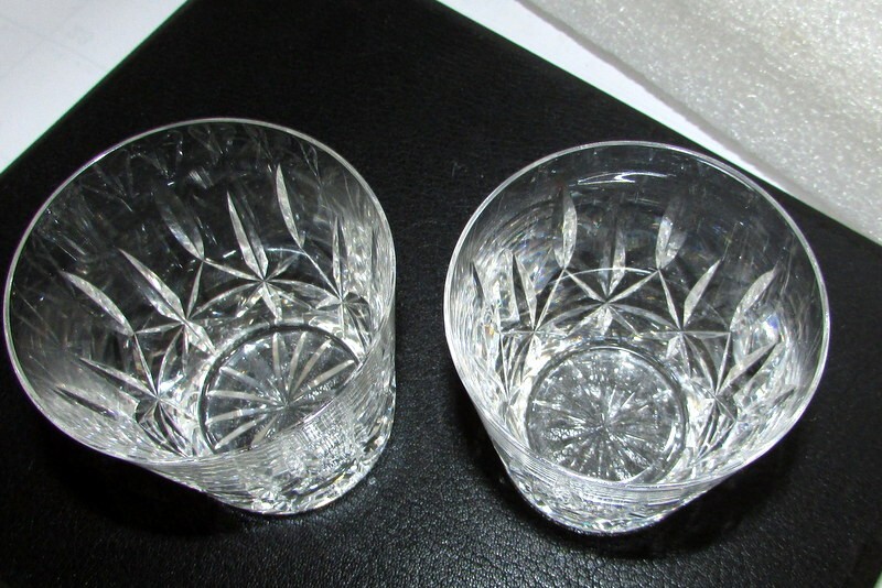 2 Waterford Crystal ROSSLARE Old Fashioned Rocks Glasses Ireland Mint Condition
