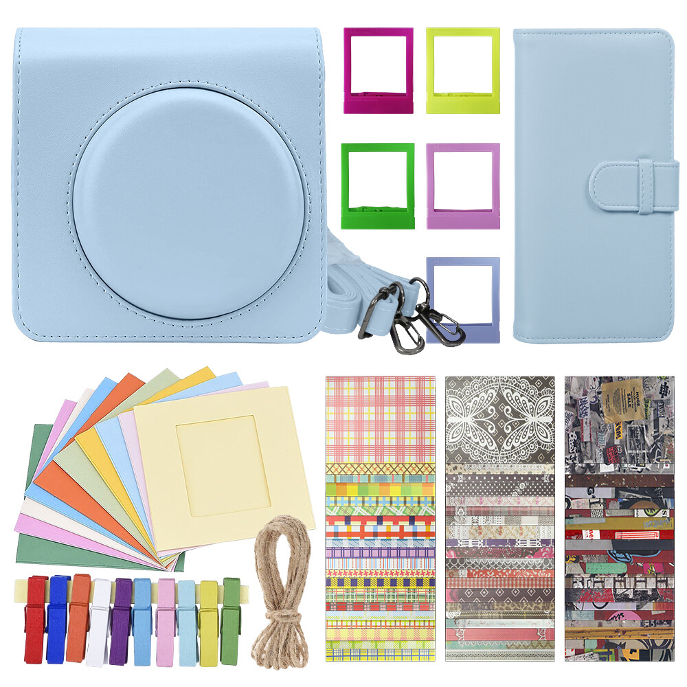 Deluxe Stylish Fun Accessory Kit for Fujifilm Instax Square SQ1 Camera All  Color