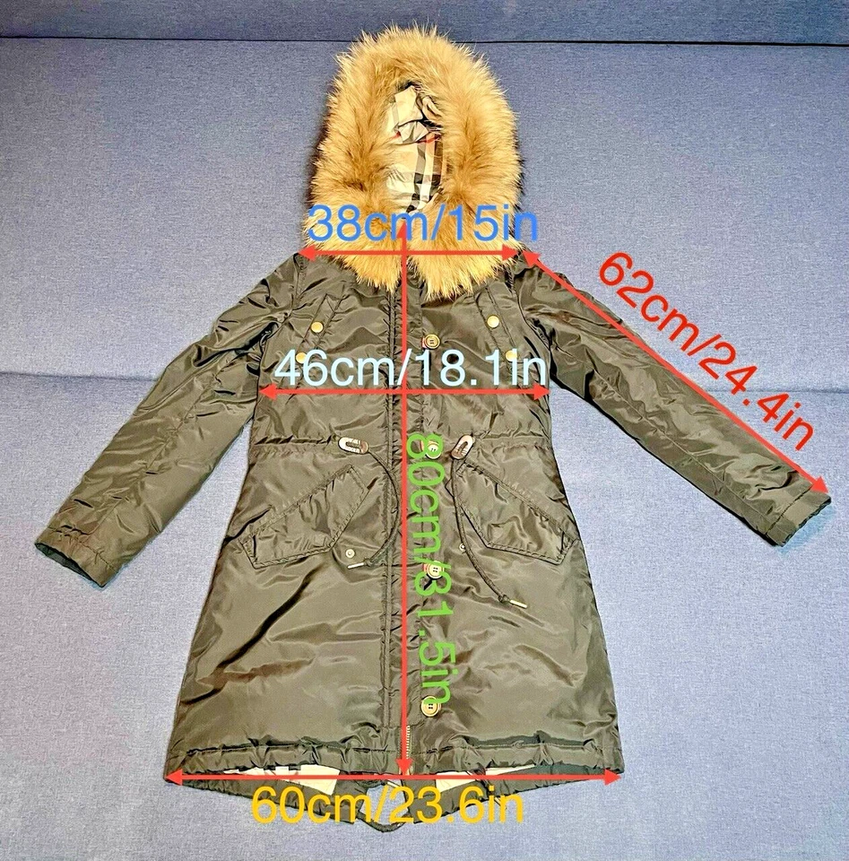 Abrigo Chaqueta Parka Burberry Brit Mujer Plumón Negro Cuadros Nova Talla XS(S) Foto 2 de 4