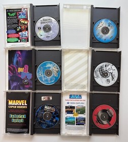 6 SEGA Saturn Games Lot - Mega Man X4, Night Warriors, Marvel Super Heroes, NHL