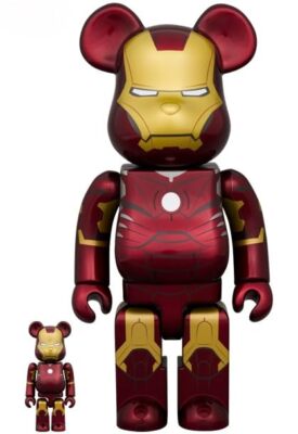 BE@RBRICK IRON MAN MARK III 100% & 400% Bearbrick Figure BE@RBRICK IRON MAN MARK III 100% & 400% Bearbrick Figure