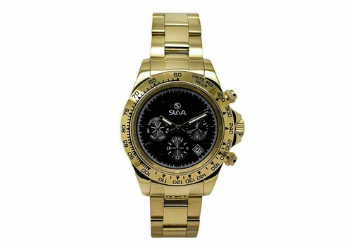 Slava S10363 Quartz Analog Waterproof Mens Wrist Watch Calendar S/S Band - Picture 17 of 44
