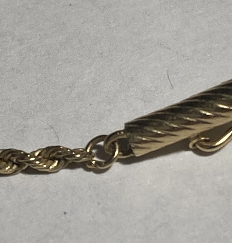 14K Yellow Gold Rope Chain Necklace 16 Inches Mark Ma - 第 6/8 張圖片