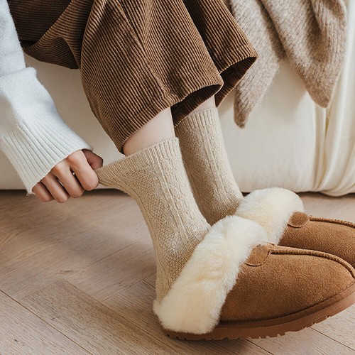 Women Cashmere Thick Winter Socks Warm Wool Christmas Nordic Ladies Casual Socks - Picture 11 of 30