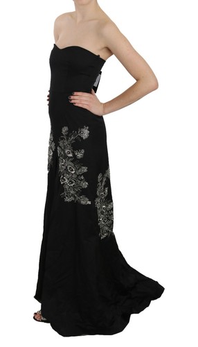 Vestido de baile John Richmond negro con lentejuelas acampanado IT40 / US6 / S PRECIO DE VENTA SUGERIDO POR EL FABRICANTE $6000 - Imagen 3 de 12