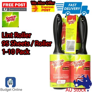 3m scotch brite lint roller 95 sticky sheets fluff dust remover roll scotch brite lint roller 95 sheets 5 count