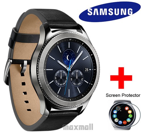 Montre intelligente authentique Samsung Gear S3 Classic Bluetooth (+LTE) SM-R775 avec 2 protecteurs - Photo 1/4