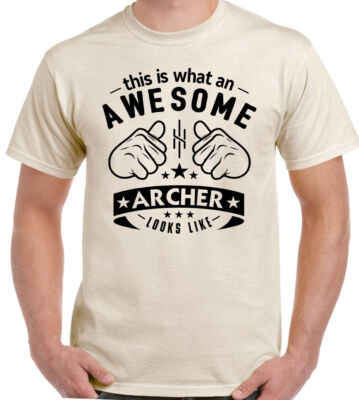 Toller Bogenschütze Herren lustiges Bogenschießen T-Shirt Langbogen Pfeile Ziel Ausrüstung Set 