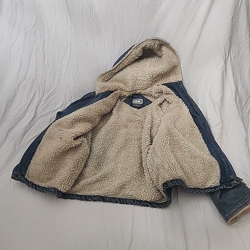RAVE Women’s Denim Hooded Lined Jacket Sz L Blue With Pockets Vintage 28101 - Picture 3 of 5